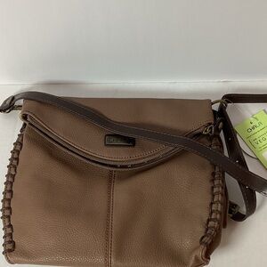 Chala Tan Crossbody Bag with Braided Detail